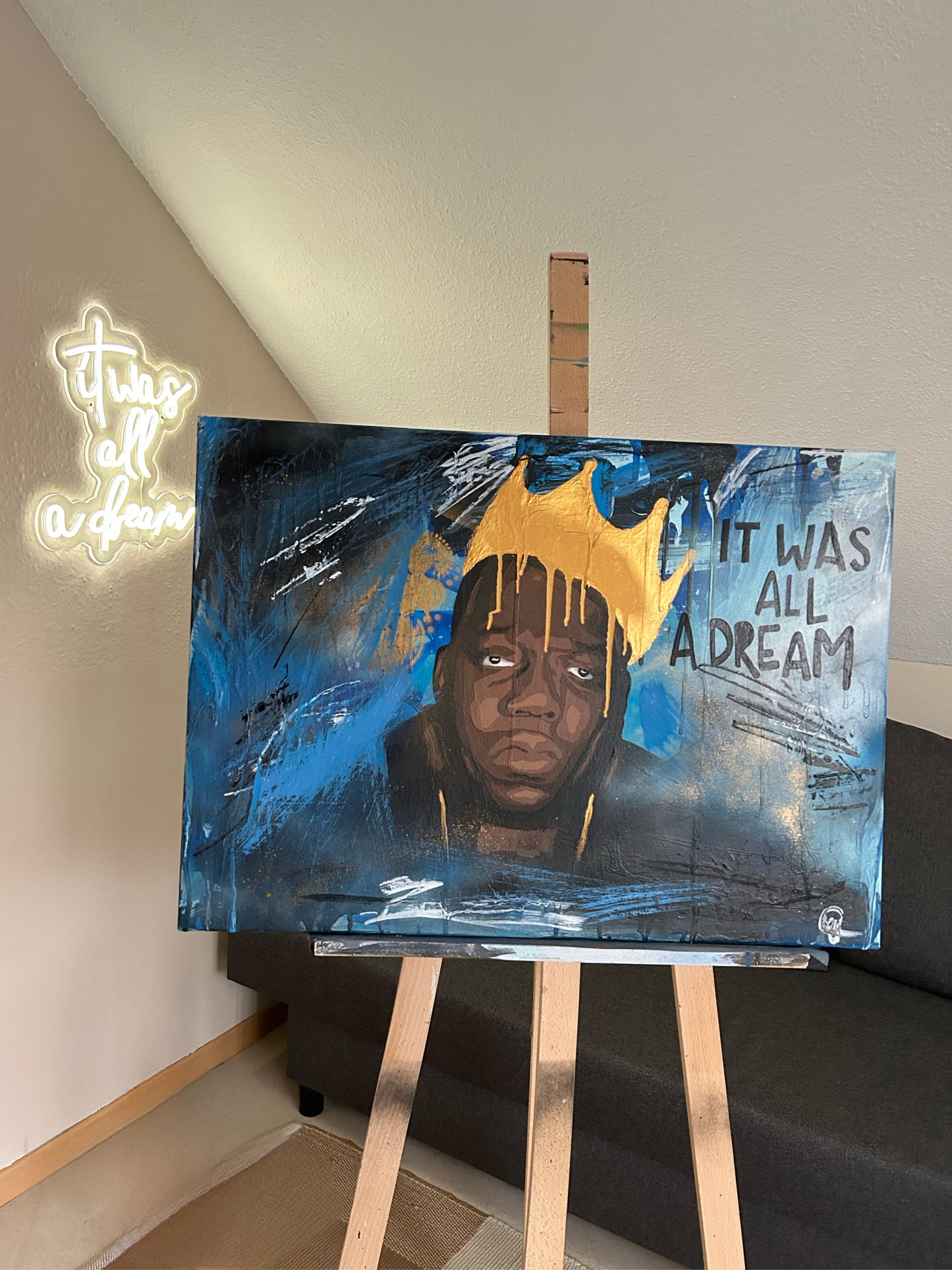 "IT WAS ALL A DREAM" - Acryl auf Leinwand